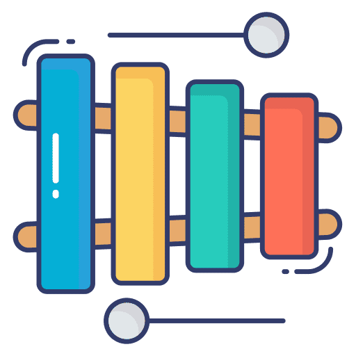 Xylophone toy music instrument percussion instrument icon