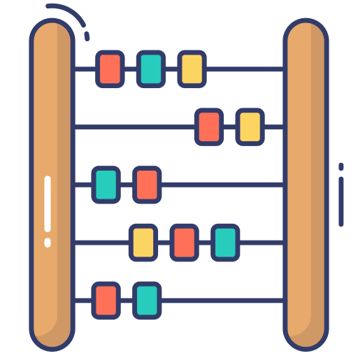 Abacus mathematics calculator kid and baby icon