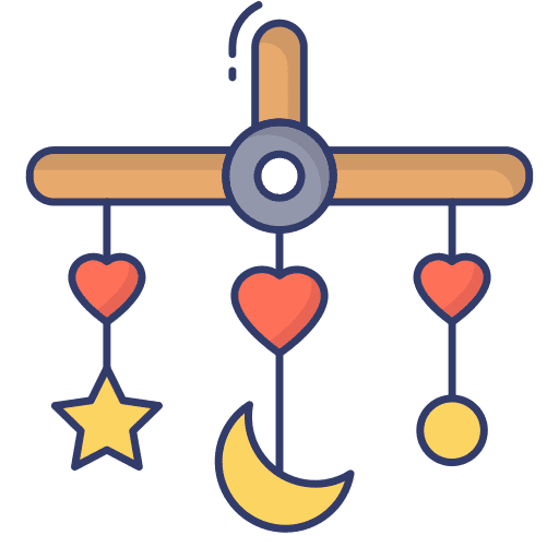 Baby mobile kid and baby baby mobile baby toy icon