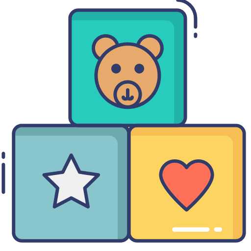 Blocks kid and baby toy blocks icon