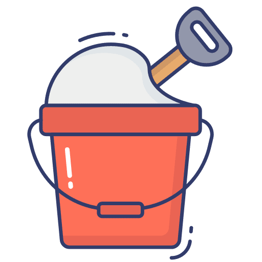 Sand bucket sand kid and baby bucket icon