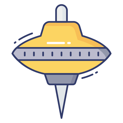 Spinning top baby toy kid and baby spinning top icon