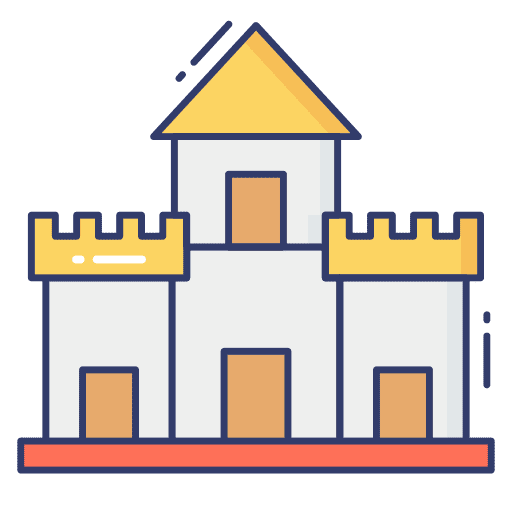 Toy castle toy castle castle baby toy icon