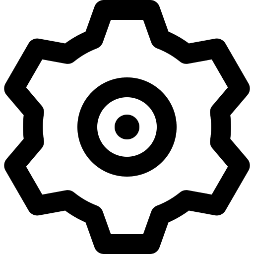 Gear settings ui metal gear icon