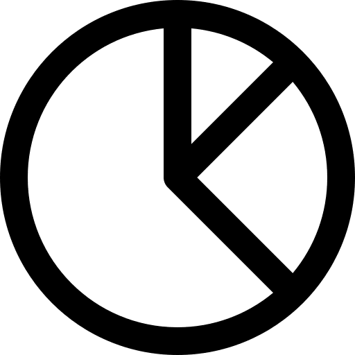 Pie chart fraction business and finance graph icon Pie chart fraction business and finance graph icon