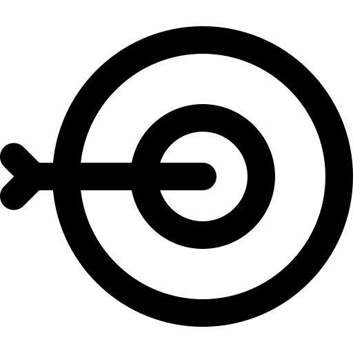 Target challenge arrow dart icon