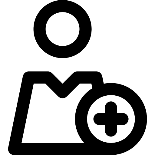 Add user create account social media plus sign icon Add user create account social media plus sign icon