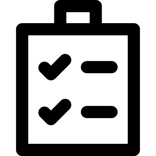 Clipboard syllabus list checkmark icon Clipboard syllabus list checkmark icon