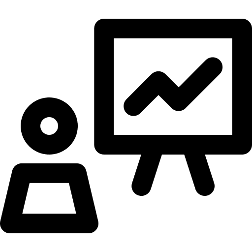 Presentation line chart business and finance presentation icon Presentation line chart business and finance presentation icon