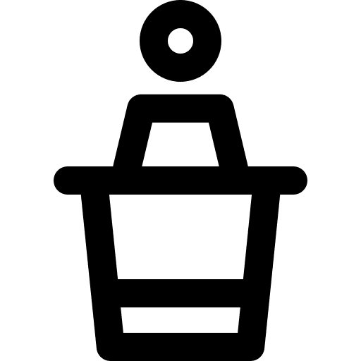 Speech communications tribune business and finance icon Speech communications tribune business and finance icon