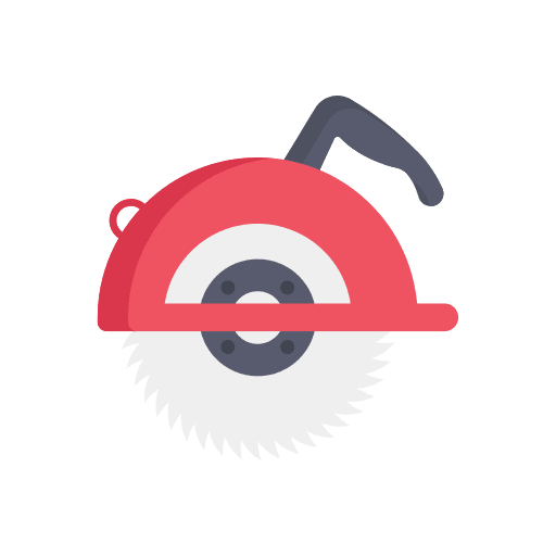 Circular saw machine industry cutter icon