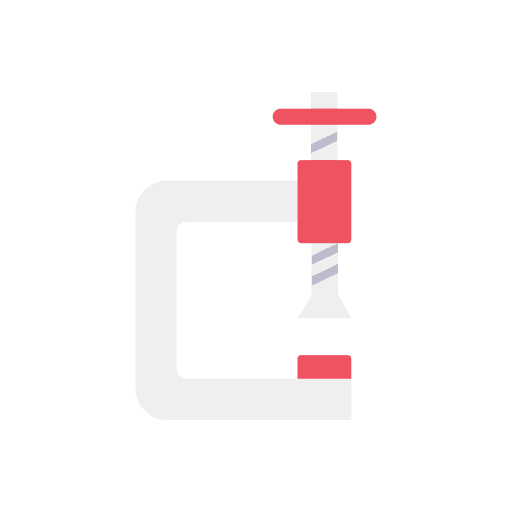 Clamp construction and tools repair workshop icon