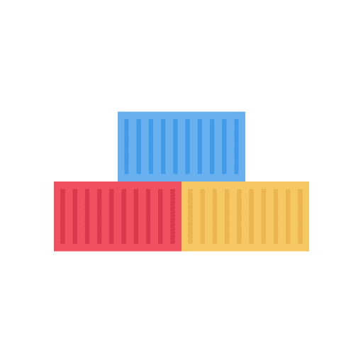 Container shipping and delivery cargo container icon