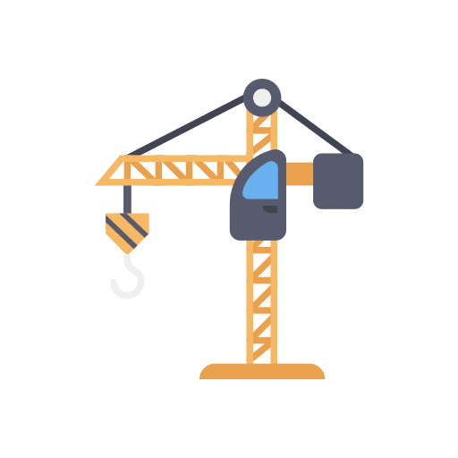 Crane lift industry shipping icon