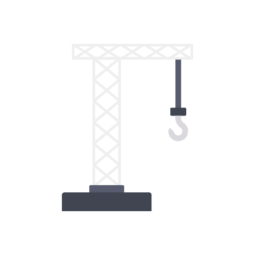 Crane shipping crane construction icon