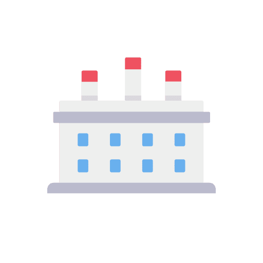 Factory architecture and city company factory icon