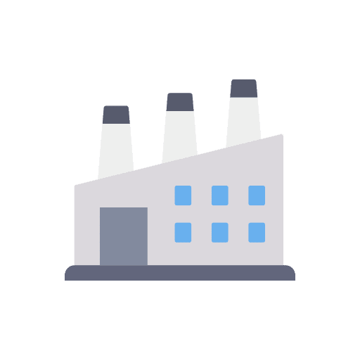 Factory architecture and city industry company icon