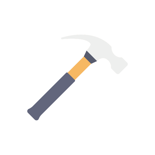 Hammer construction and tools repair hammer icon