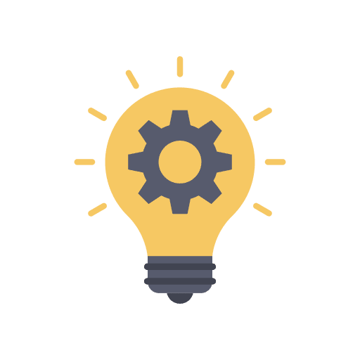 Idea light bulb electronics creativity icon
