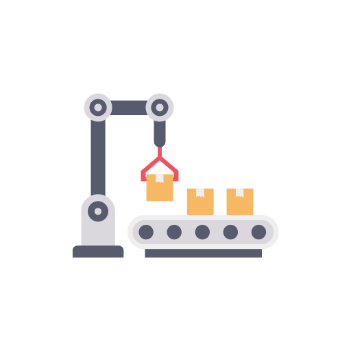 Logistics parcel crane industry icon