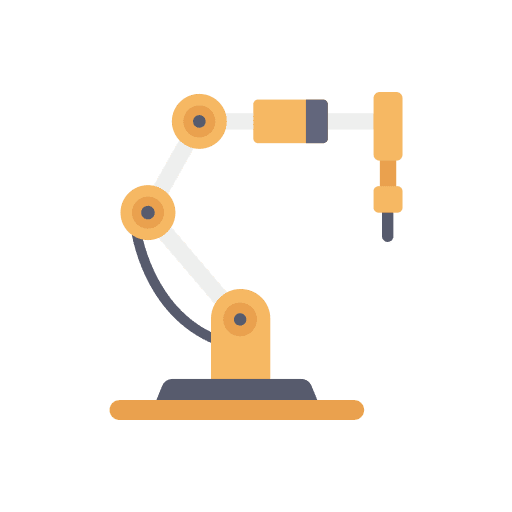 Robotic arm manipulator machine robotic arm icon