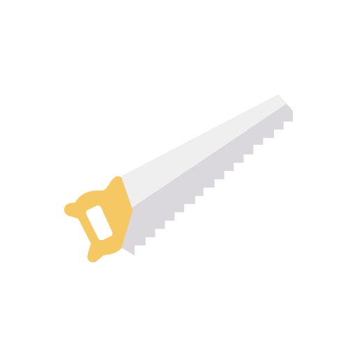 Saw construction and tools saw cutting icon