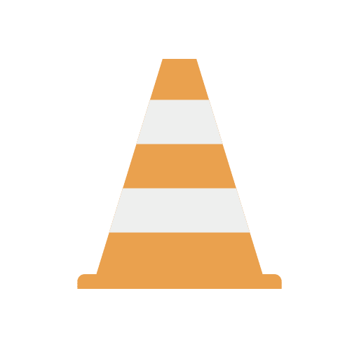 Bollards traffic cone construction security icon