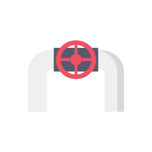 Valve faucet controls pipe icon