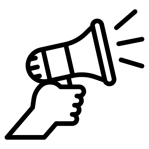 Promotion protest bullhorn shout icon