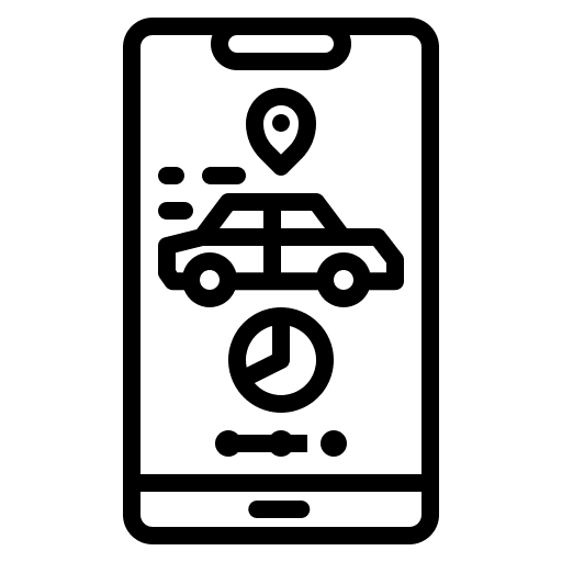 Application car vechicle delivery icon