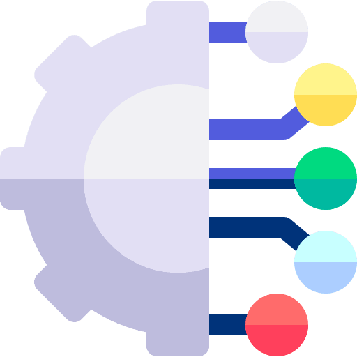 Connection data integration interoperability technology icon
