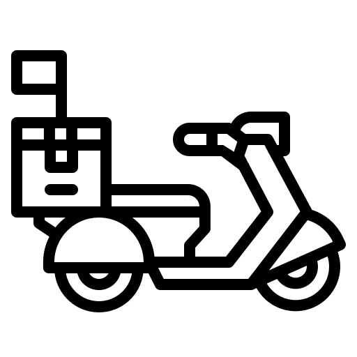 Delivery bike motorcycle takeaway delivery bike icon