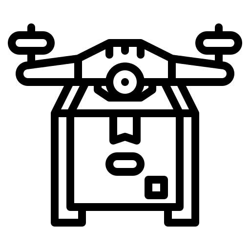 Drone box drone logistics icon