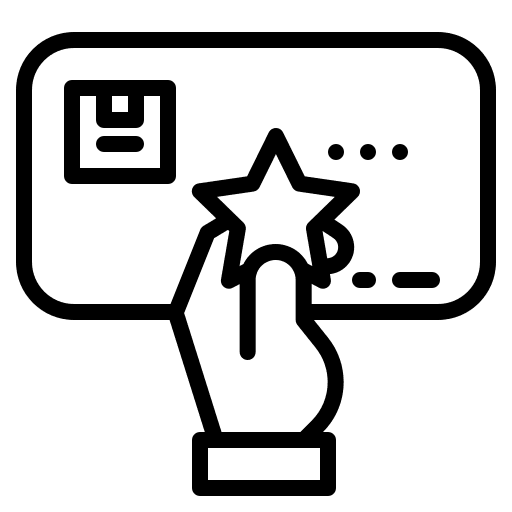 Review like rating star icon