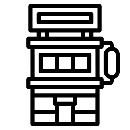 Shop building restaurant store icon