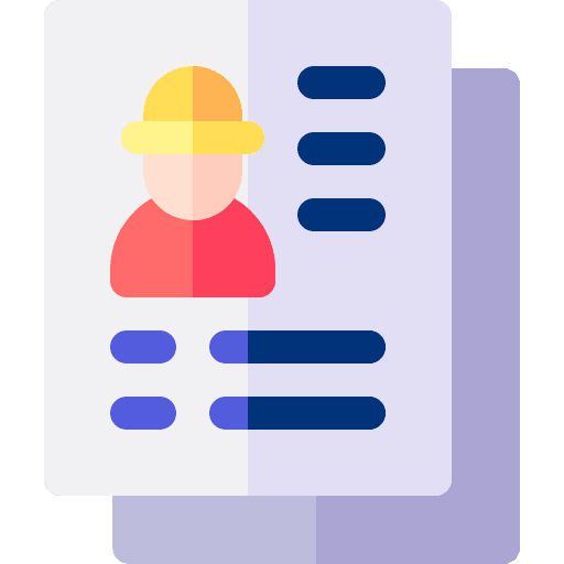 License certificate user engineer icon License certificate user engineer icon