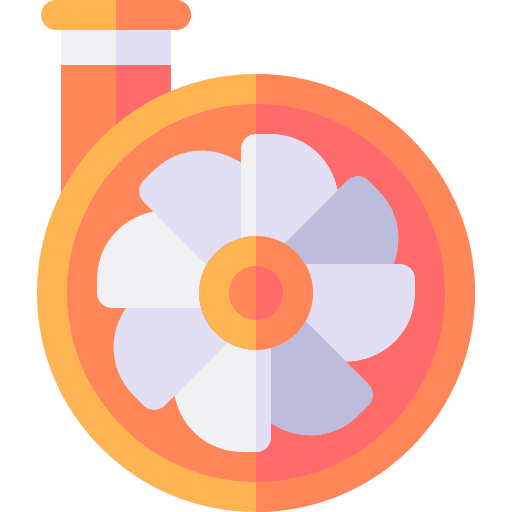 Turbine industry fan technology icon Turbine industry fan technology icon