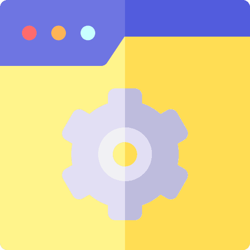 Web development gear seo and web backend icon Web development gear seo and web backend icon