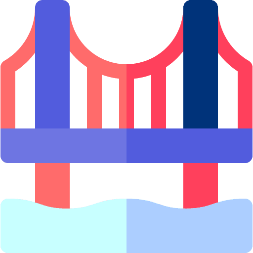 Bridge buildings architectonic engineering icon Bridge buildings architectonic engineering icon