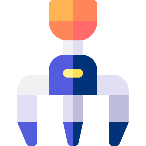 Robotic arm medical robot electronics icon Robotic arm medical robot electronics icon