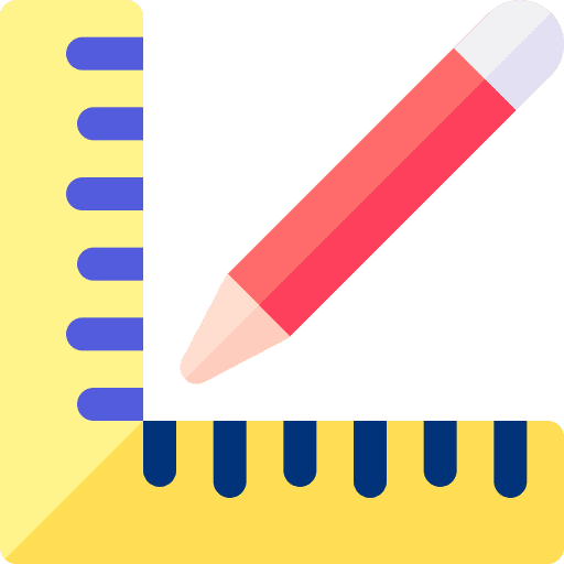 Ruler pencil measuring dimensions icon Ruler pencil measuring dimensions icon