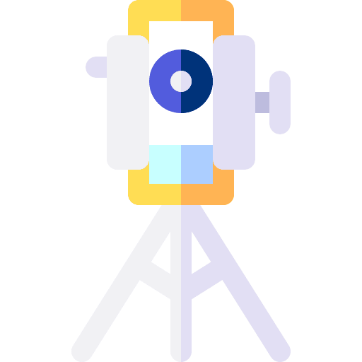 Theodolite construction and tools electronics multimedia icon Theodolite construction and tools electronics multimedia icon