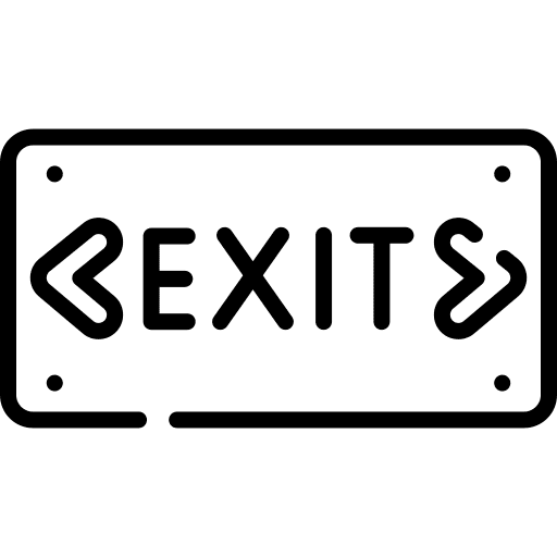 Exit button sign exit icon