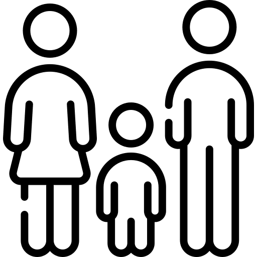 Family woman kid people icon