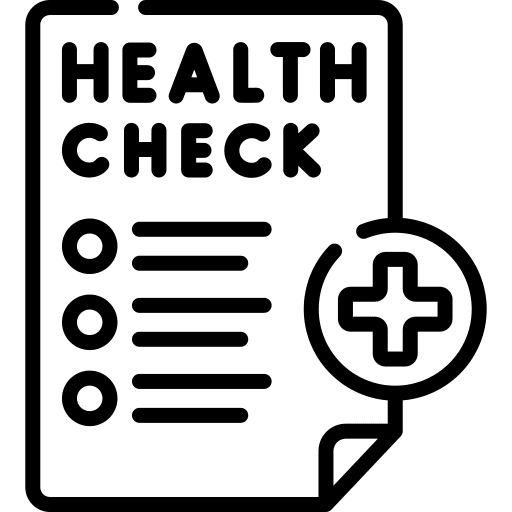 Health check medical report medical history clipboard icon