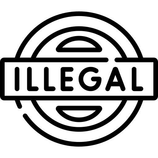 Illegal sign stamp illegal icon