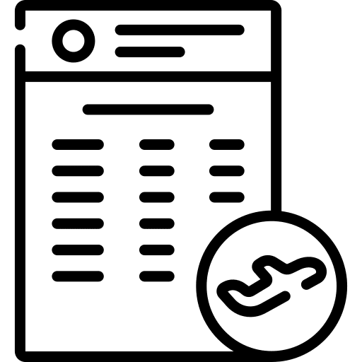 Itinerary travel itinerary airport travel icon