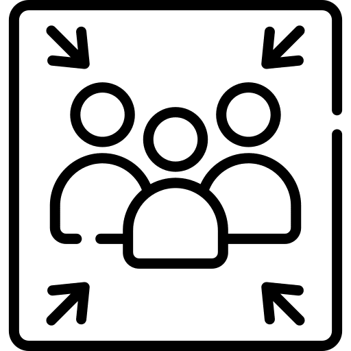 Meeting point travel arrows meeting point icon