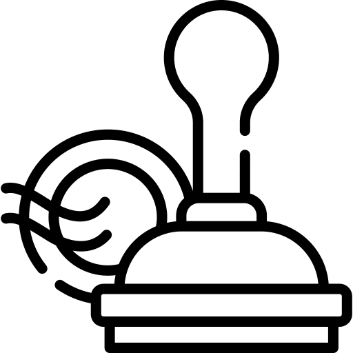 Visa control rubber travel icon