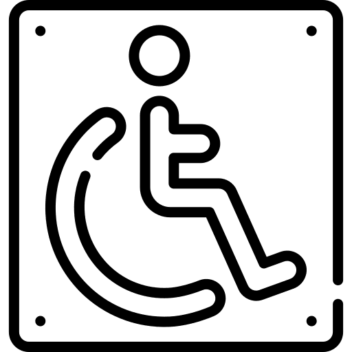 Disabled sign wheelchair disabled person sign icon